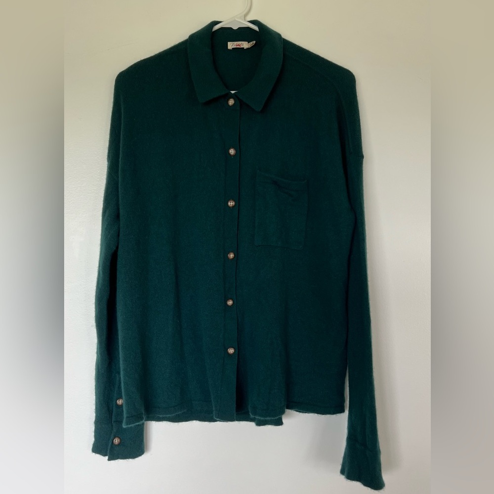 Faherty Cashmere button-down sweater shirt